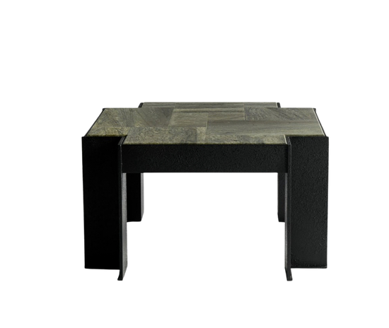 Amazon Green Stone Square-Edged End Table